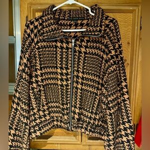 ‼️ HYFVE Black and Brown Houndstooth Jacket Size Large